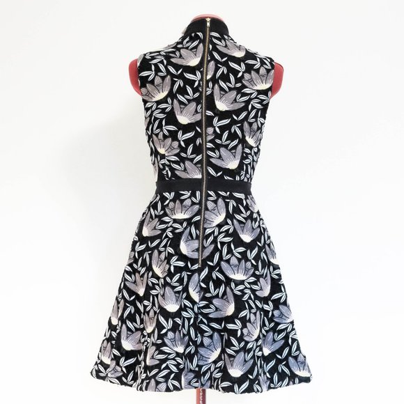 NWT self-portrait Black Dress (Floral Lace Peony) - Picture 4 of 6